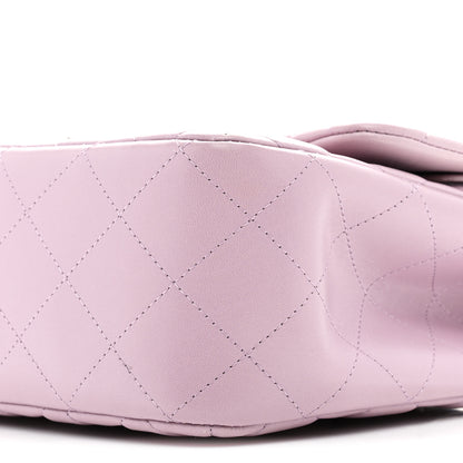 Chanel Lambskin Quilted Jumbo Double Flap Light Purple 10 of 11