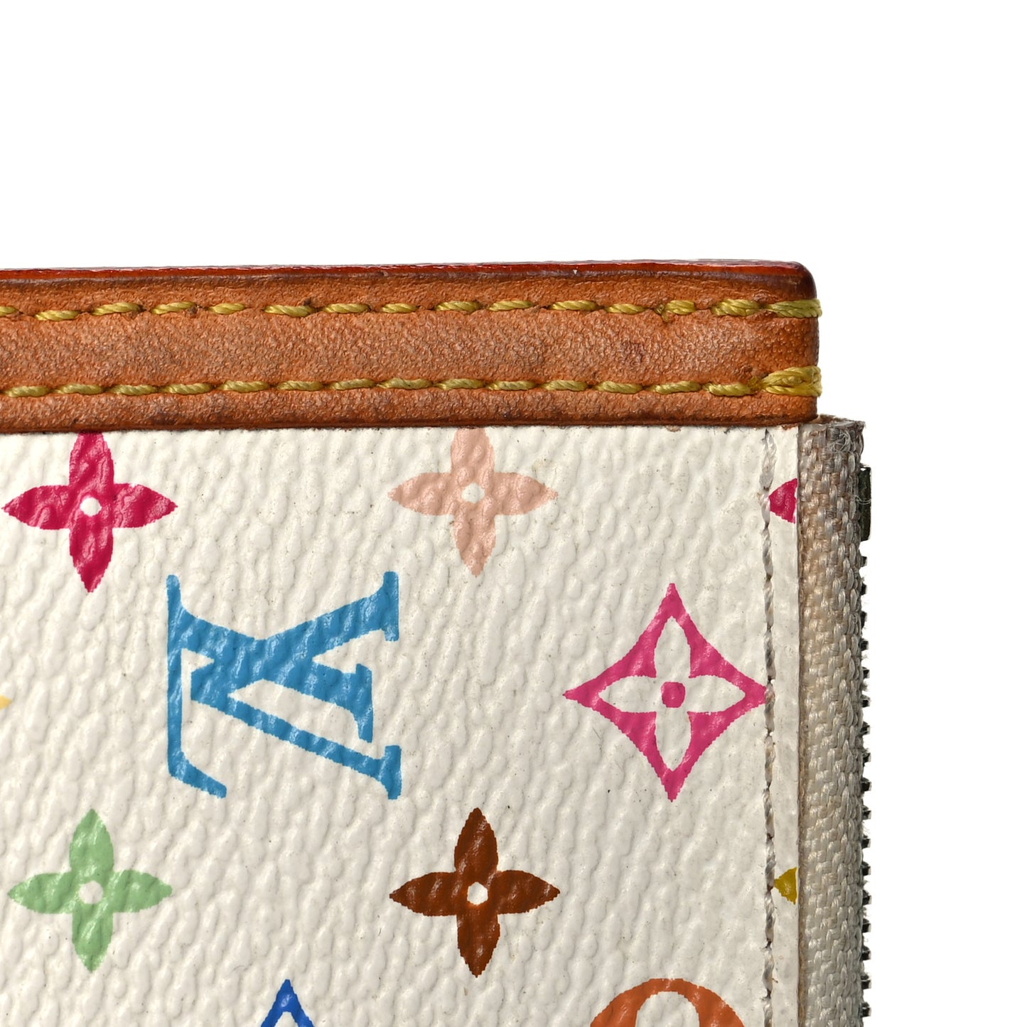 Monogram Multicolor Key Pouch White