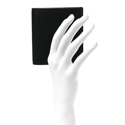 Loewe Grained Calfskin Vertical Bi-fold Wallet Black 2 of 8