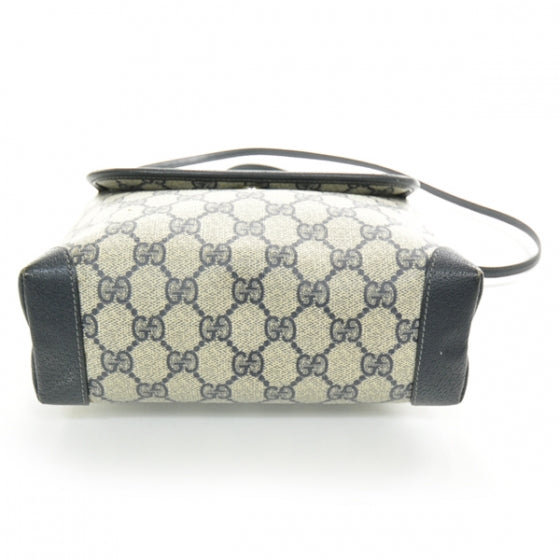 Monogram Shoulder Bag Navy Blue