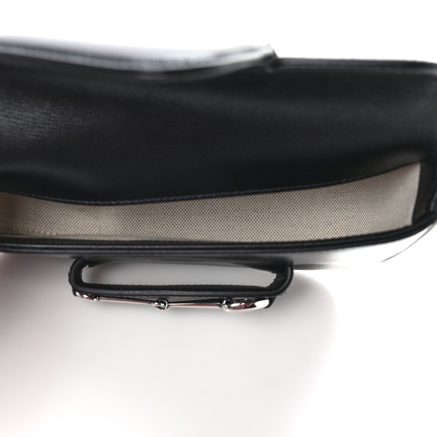 Gucci Calfskin Mini Horsebit 1955 Asymmetric Shoulder Bag Black 5 of 9