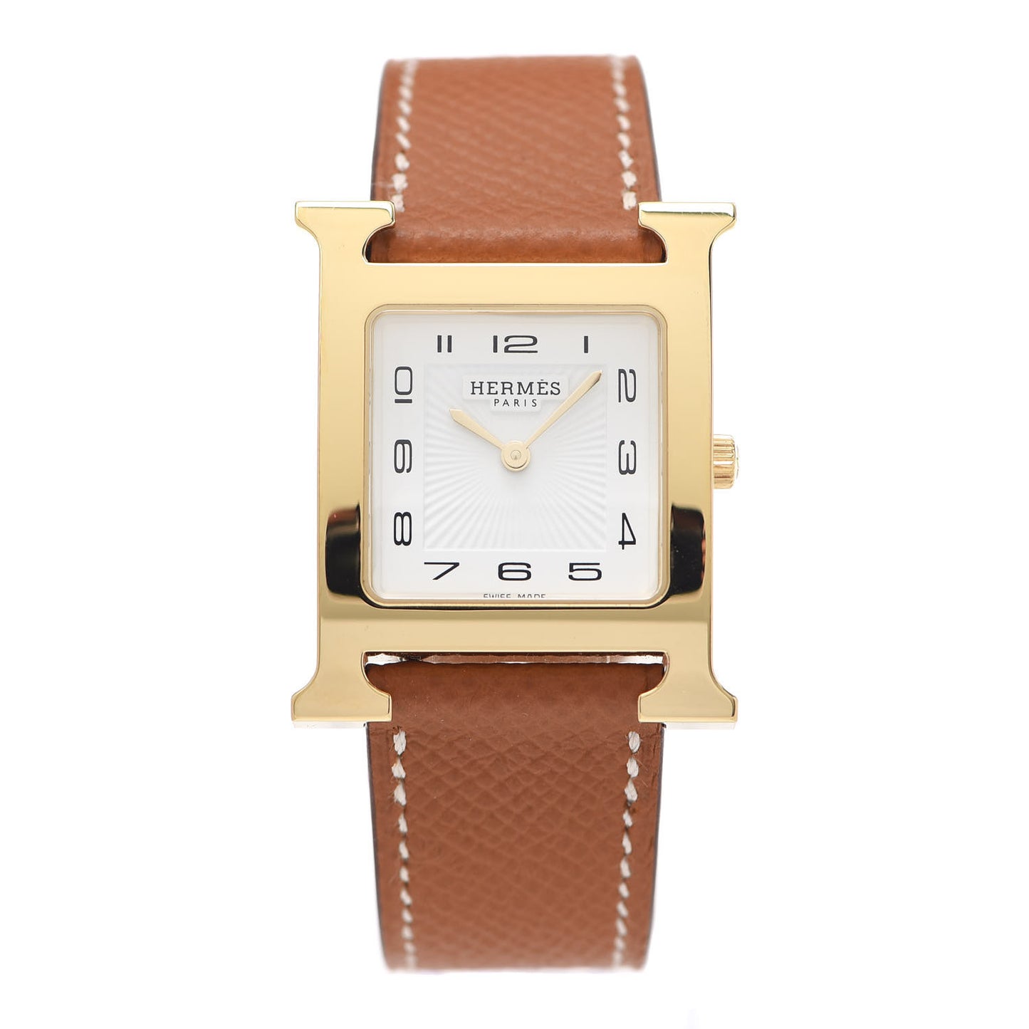 Stainless Steel Epsom 26mm Heure H Hour Quartz Watch Gold