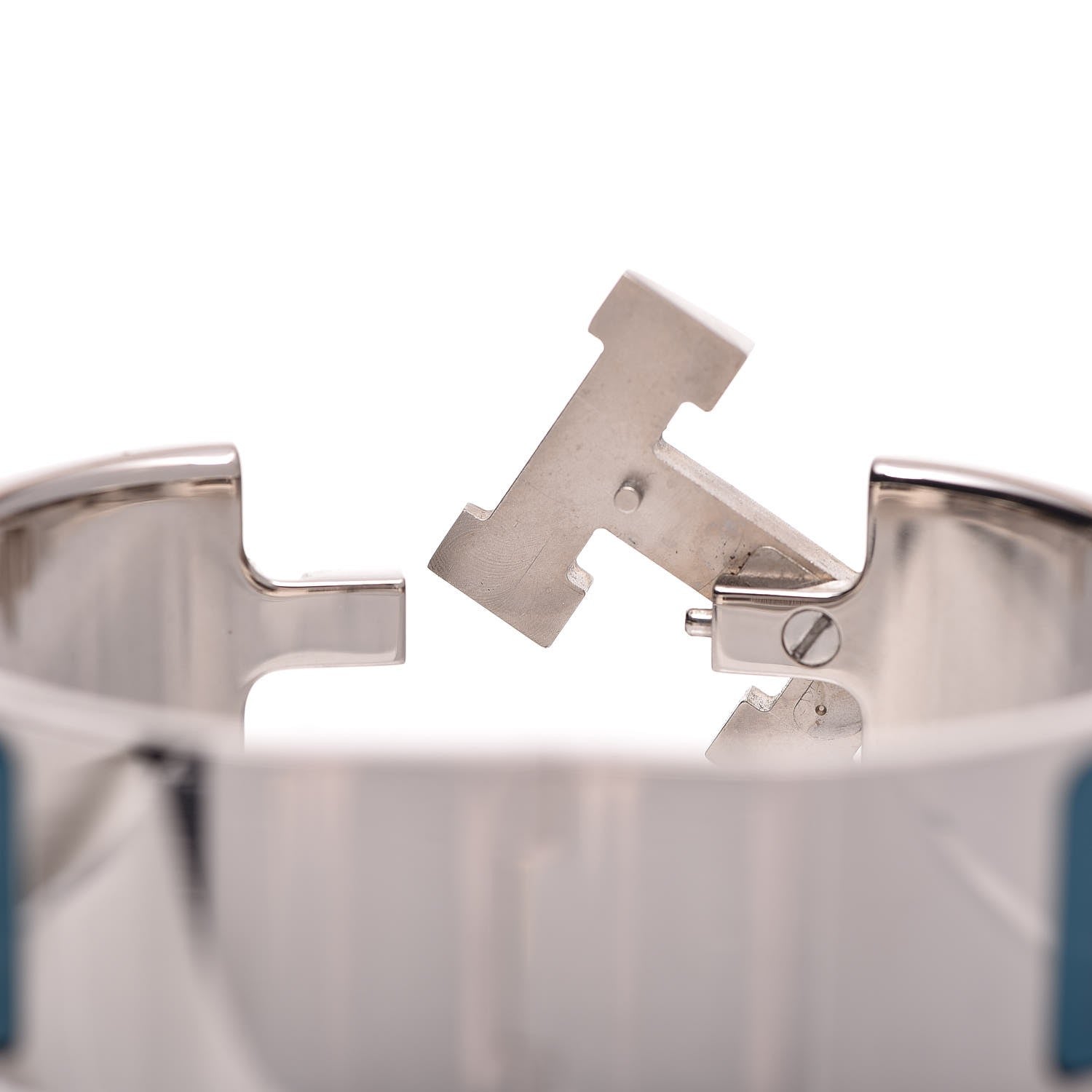 Hermes Enamel Wide Clic Clac H Bracelet PM Petrole 5 of 5