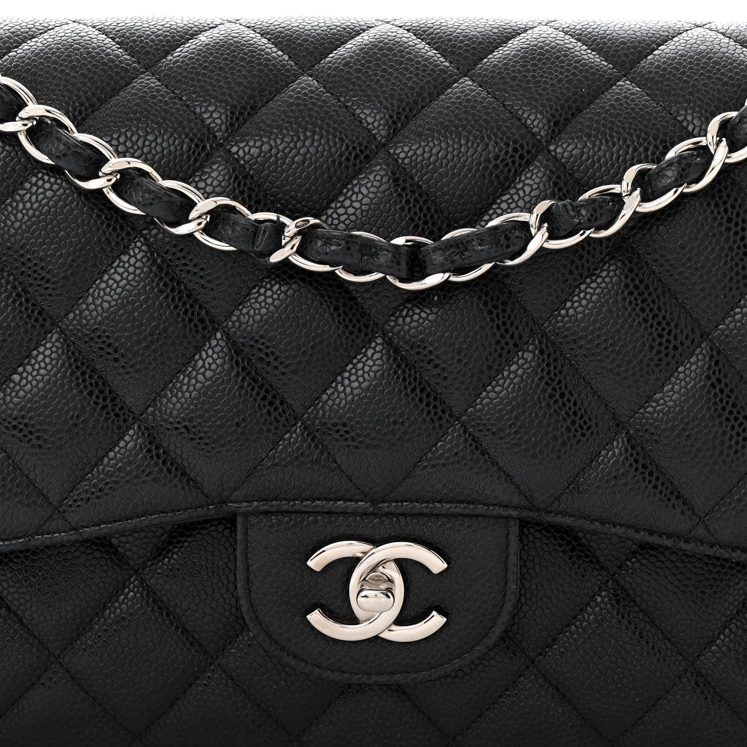 Chanel Caviar Quilted Jumbo Double Flap Black 8 of 11