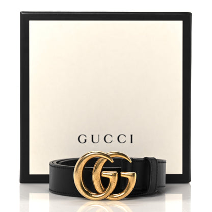 Gucci Calfskin Double G 30mm Belt 80 32 Black 5 of 5