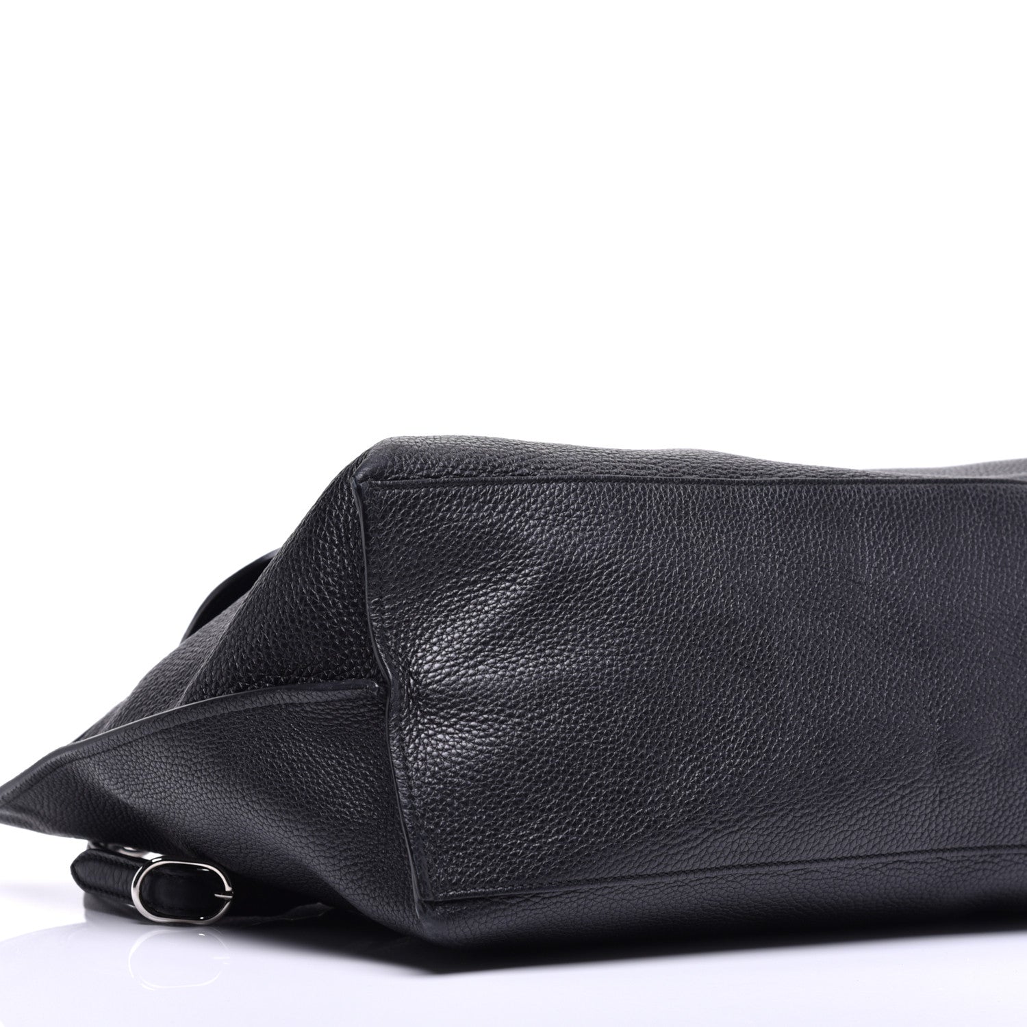 Gucci Pebbled Calfskin Large Bamboo Daily Top Handle Bag Black 8 of 11
