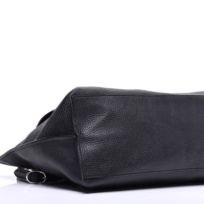 Gucci Pebbled Calfskin Large Bamboo Daily Top Handle Bag Black 8 of 11