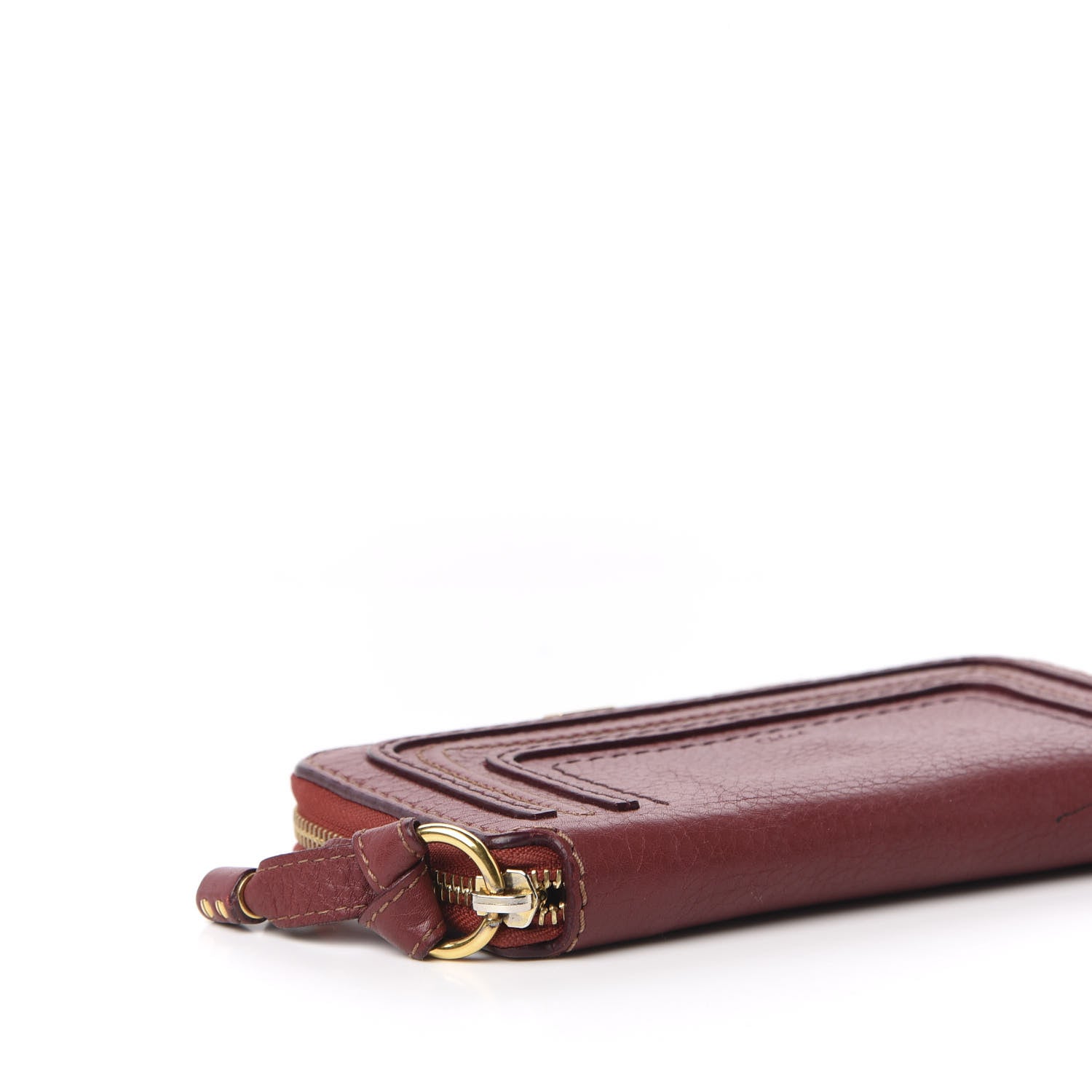 Chloe Grained Calfskin Marcie Long Zip Around Wallet Red 6 of 14