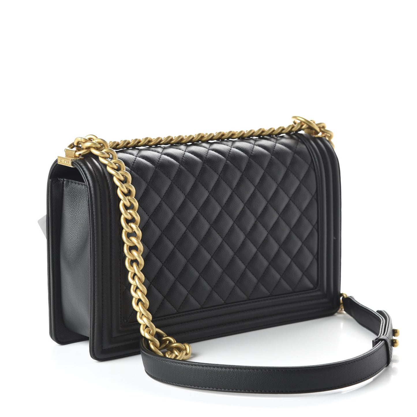 Caviar Quilted New Medium Boy Flap Black
