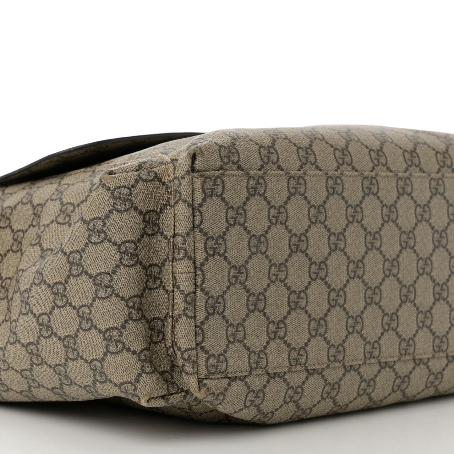 GG Plus Monogram Messenger Diaper Bag Dark Brown