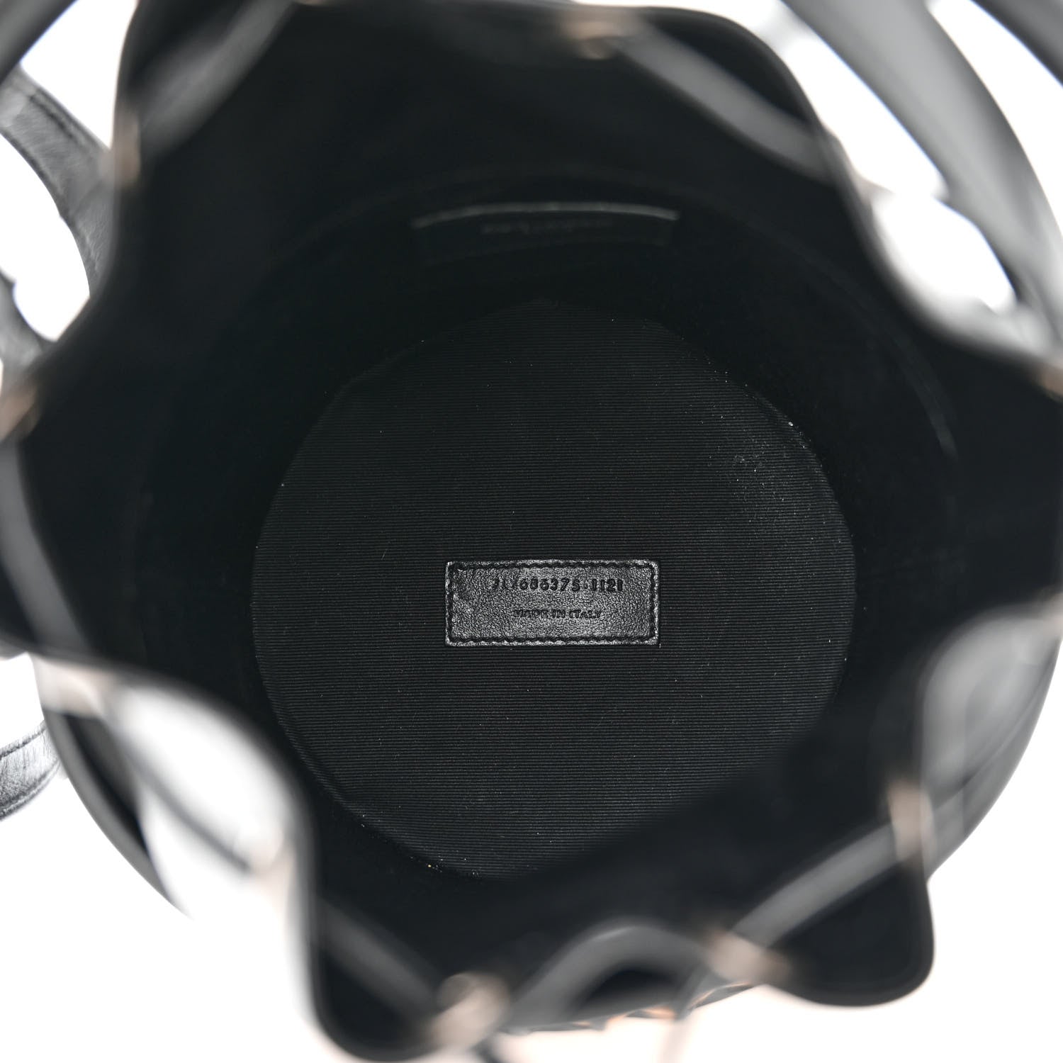 Saint Laurent Calfskin Wicker Small Bahia Bucket Bag Black 5 of 10