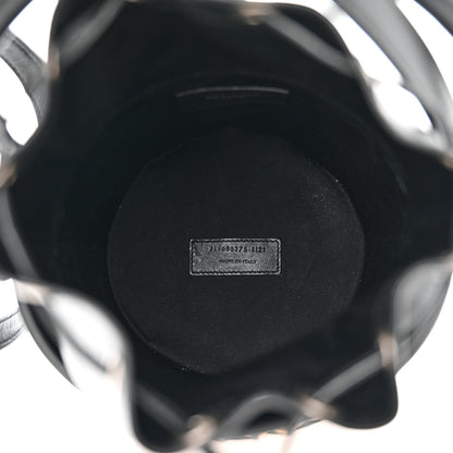 Saint Laurent Calfskin Wicker Small Bahia Bucket Bag Black 5 of 10