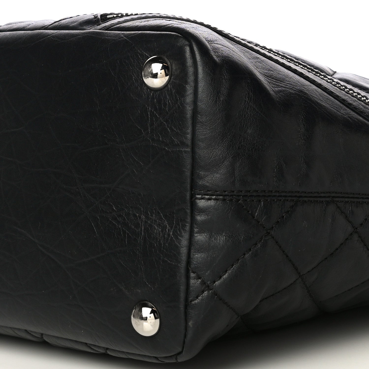 Chanel Aged Calfskin Quilted Large Cotton Club Tote Black 10 of 14