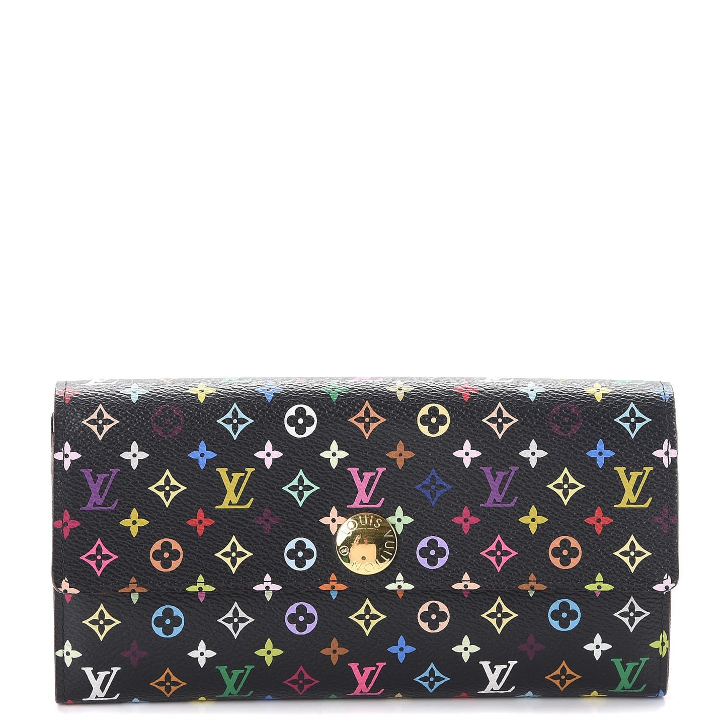 Monogram Multicolor Sarah Wallet Black Violet
