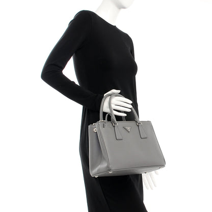 Prada Saffiano Small Galleria Double Zip Tote Marmo 3 of 9