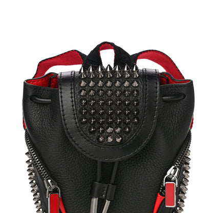 Christian Louboutin Calfskin Spiked Mini Explorafunk Keyring Bag Black 10 of 14