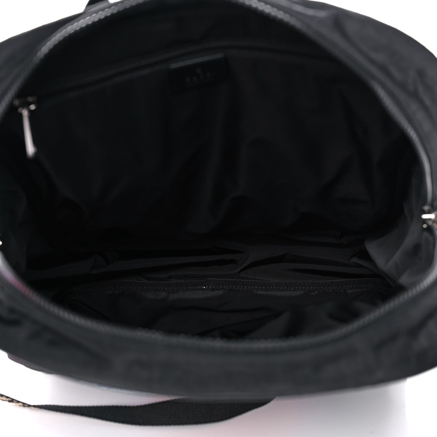 Gucci Nylon Twill 80s Logo Patch Backpack Black 5 of 14