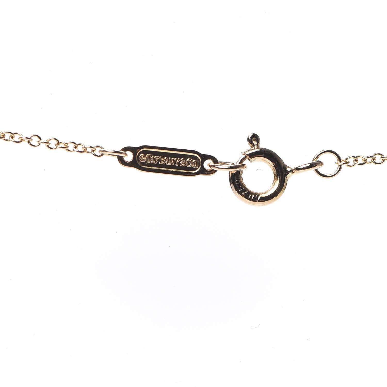 Tiffany 18K Rose Gold Diamond Atlas Bar Pendant Necklace 5 of 6