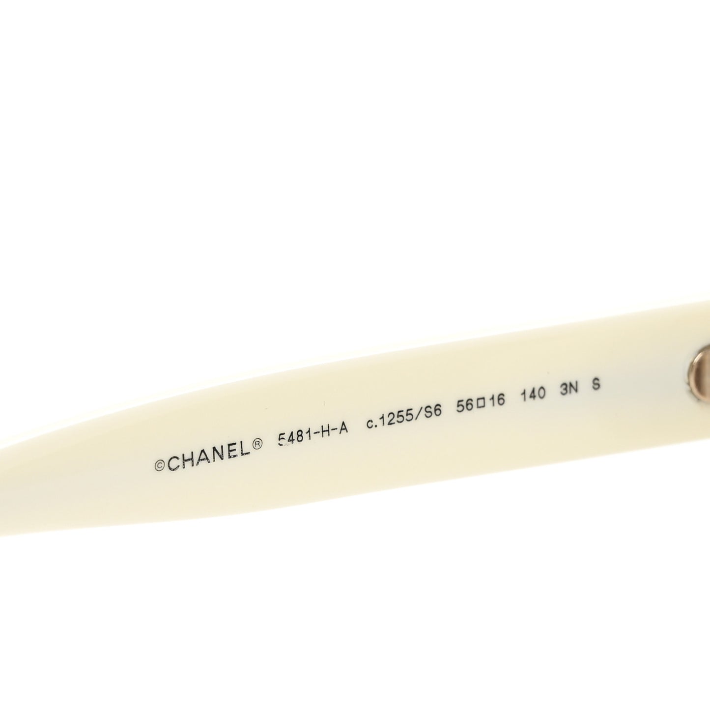 Acetate Pearl Cat Eye CC Sunglasses 5481-H-A White