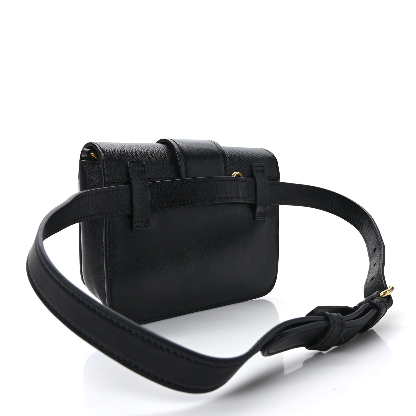 Saffiano City Calf Cahier Belt Bag Black