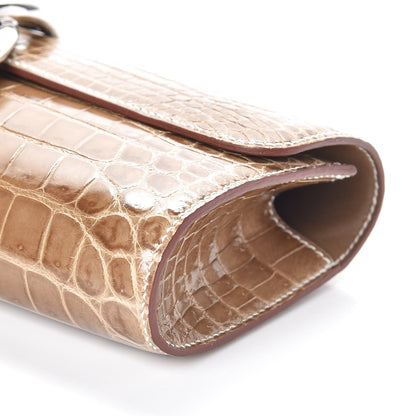 Hermes Niloticus Crocodile Egee Clutch Ficelle 10 of 15