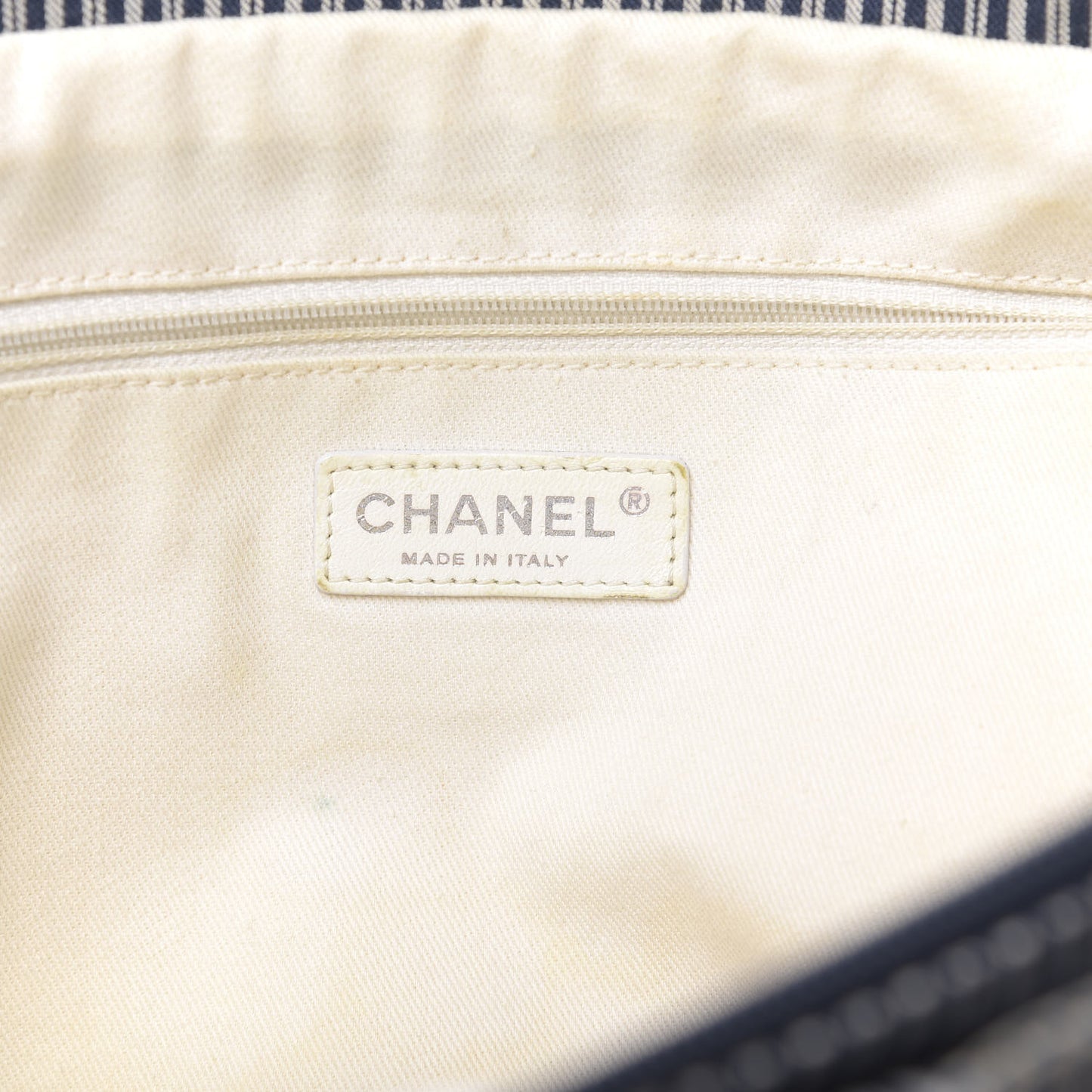 Canvas Sequin Stripe CC Tote Blue