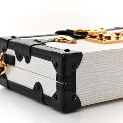 Louis Vuitton Epi Petite Malle White Black 8 of 9
