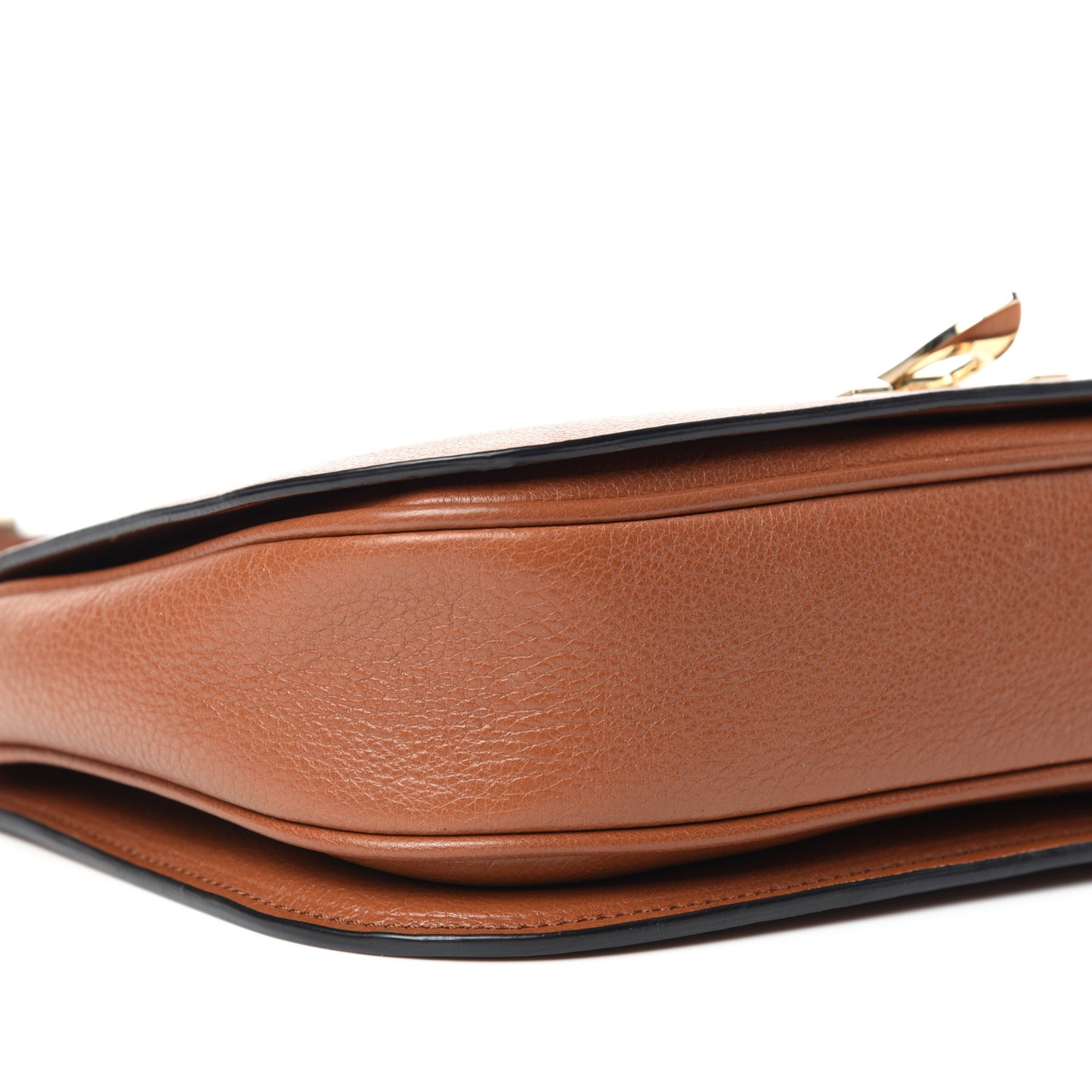 Grained Calfskin Rockstud Saddle Bag Selleria