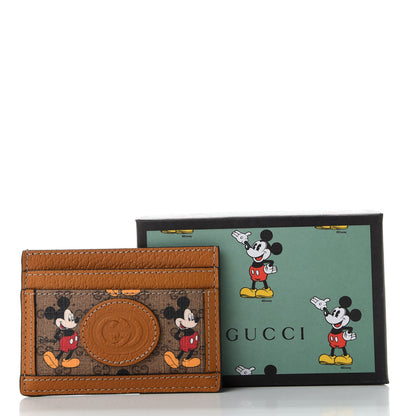 Gucci X DISNEY Mini Vintage GG Supreme Monogram Mickey Mouse Card Holder Beige Vintage Sun Oil 7 of 7