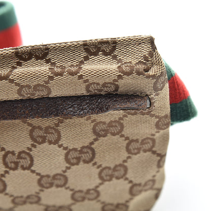 Gucci GG Monogram Web Double Pocket Belt Bag Dark Brown 13 of 14