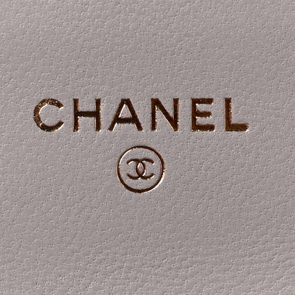 Chanel Lambskin Quilted Flap Card Holder Wallet Grey 6 of 11