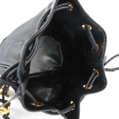 Chanel Lambskin CC Drawstring Shoulder Bag Black 6 of 9