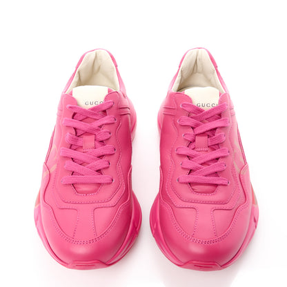 Gucci Calfskin Logo Mens Rhyton Sneakers 37.5 Box Pink 2 of 8