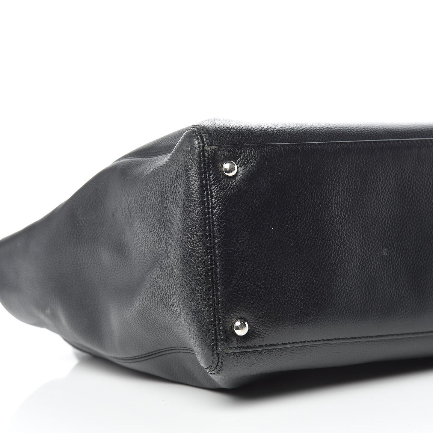 Calfskin Cerf Executive Shopper Tote Black
