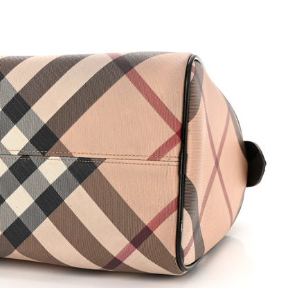 Burberry Supernova Check Patent Small Chester Bowling Bag Black 9 of 12