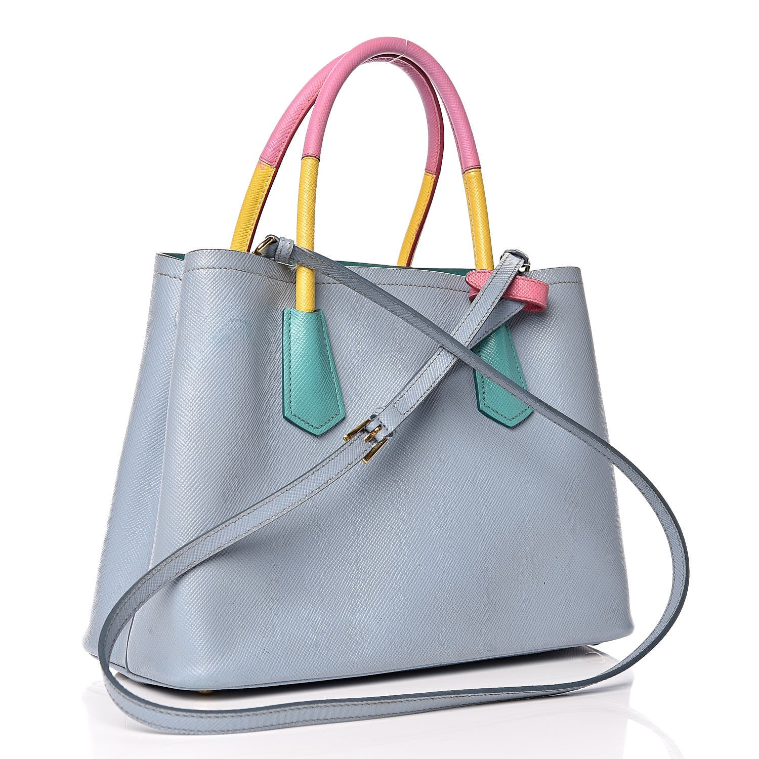 Prada Saffiano Cuir Small Double Bag Astrale Giada Multicolor 4 of 24
