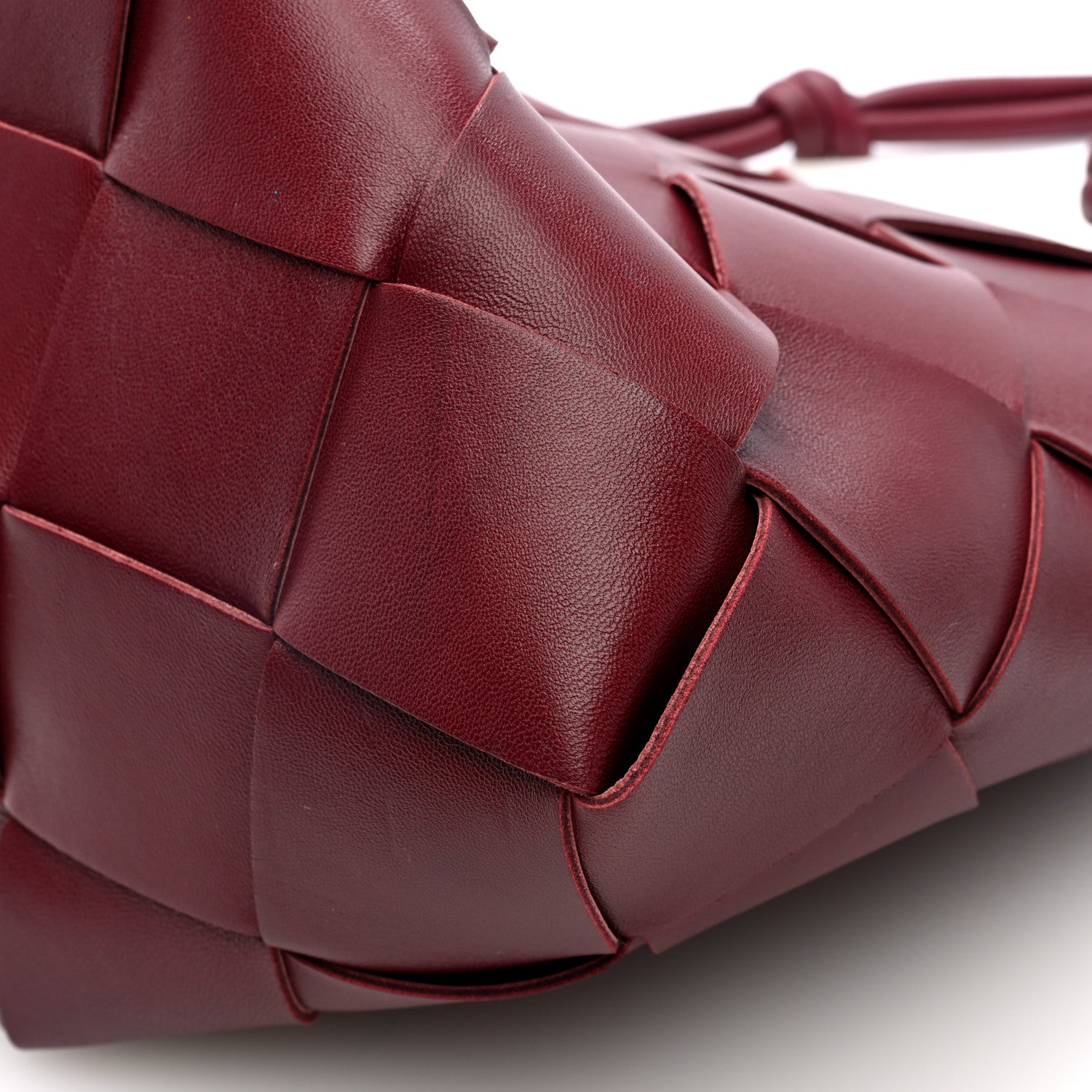 Bottega Veneta Nappa Maxi Intrecciato Clasp Bucket Bag Bordeaux 9 of 9