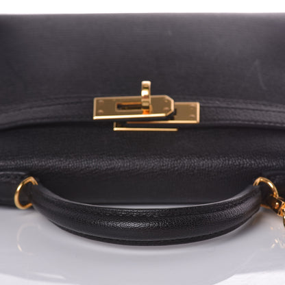 Hermes Chevre Chandra Mini Kelly Sellier 20 Black 37 of 37