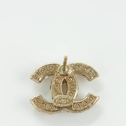 Chanel Pearl CC Earrings Light Gold 4 of 5