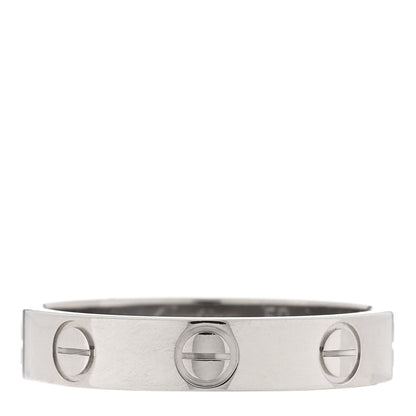 Cartier 18K White Gold 3.5mm LOVE Wedding Band Ring 50 5.25 3 of 5