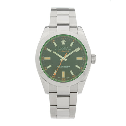 Rolex Stainless Steel 40mm Oyster Perpetual Milgauss Watch Black Dial 116400GV 1 of 4