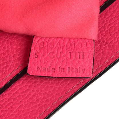 Celine Drummed Calfskin Mini Luggage Fluo Pink 7 of 12