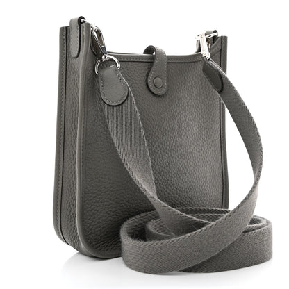 Hermes Taurillon Clemence Evelyne TPM Etain 3 of 10