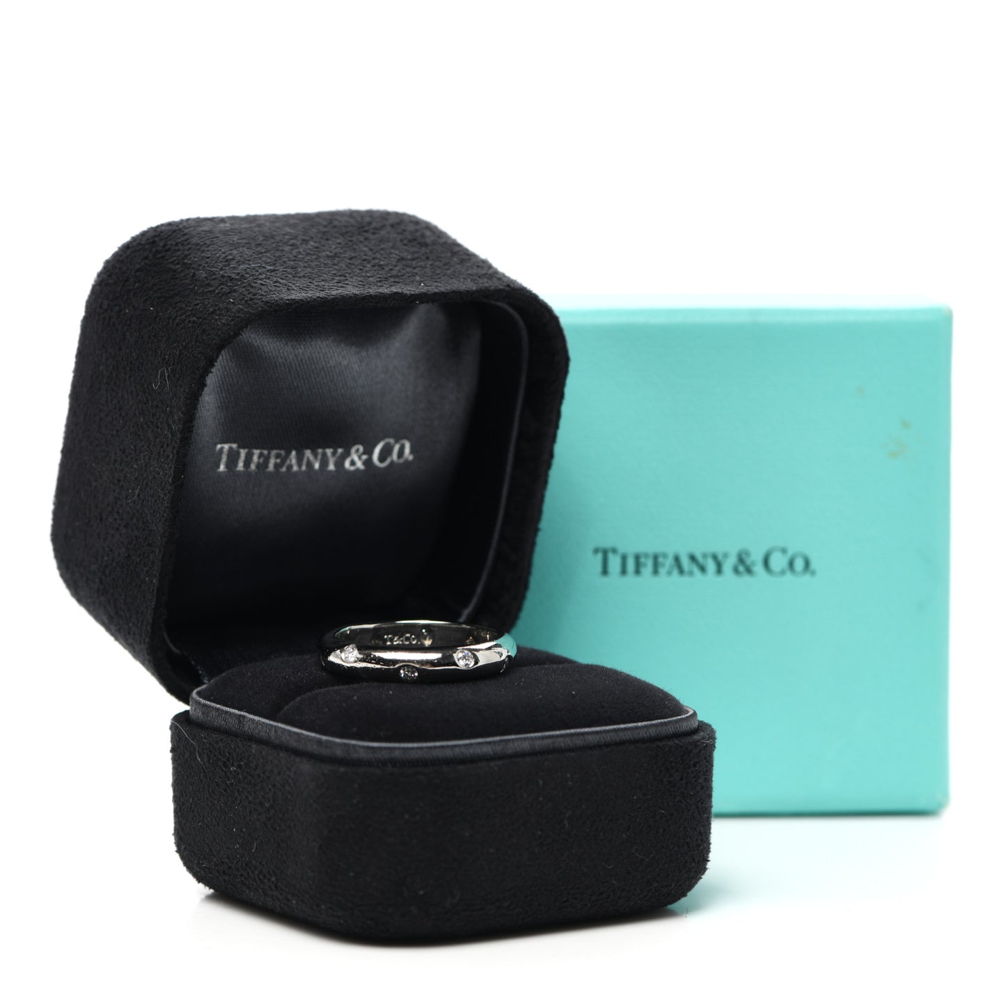 Platinum Diamond 4mm Etoile Band Ring 55 7.25