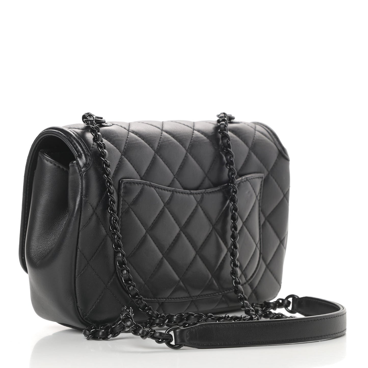 Lambskin Quilted Small CC Filigree Flap Black
