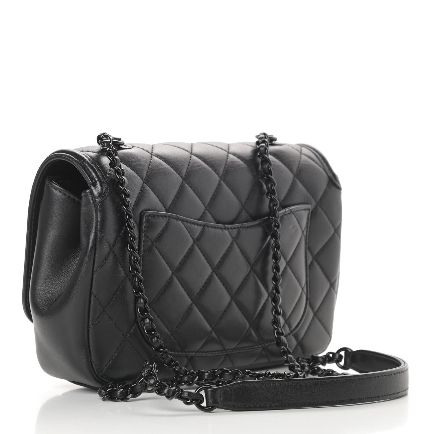Chanel Lambskin Quilted Small CC Filigree Flap Black 3 of 13