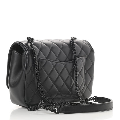 Chanel Lambskin Quilted Small CC Filigree Flap Black 3 of 13