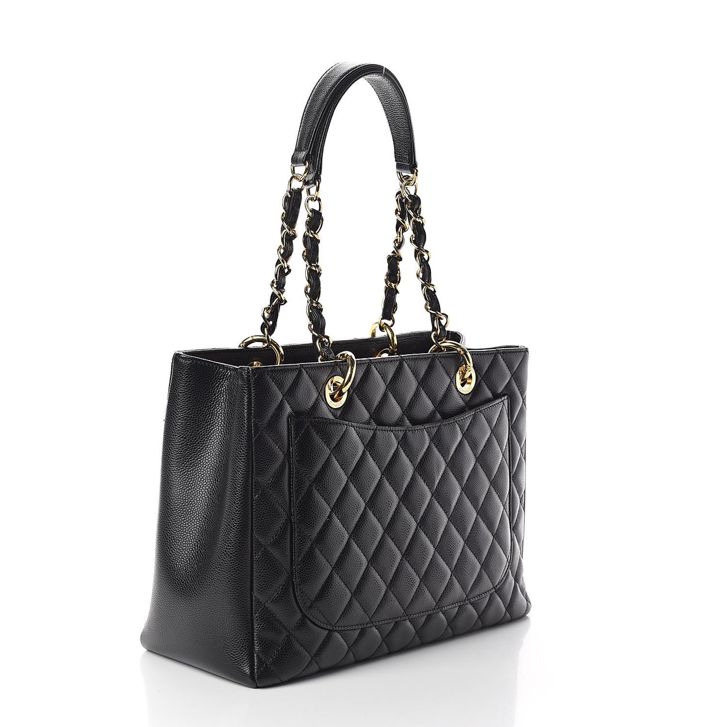 Caviar Quilted Grand Shopping Tote GST Black
