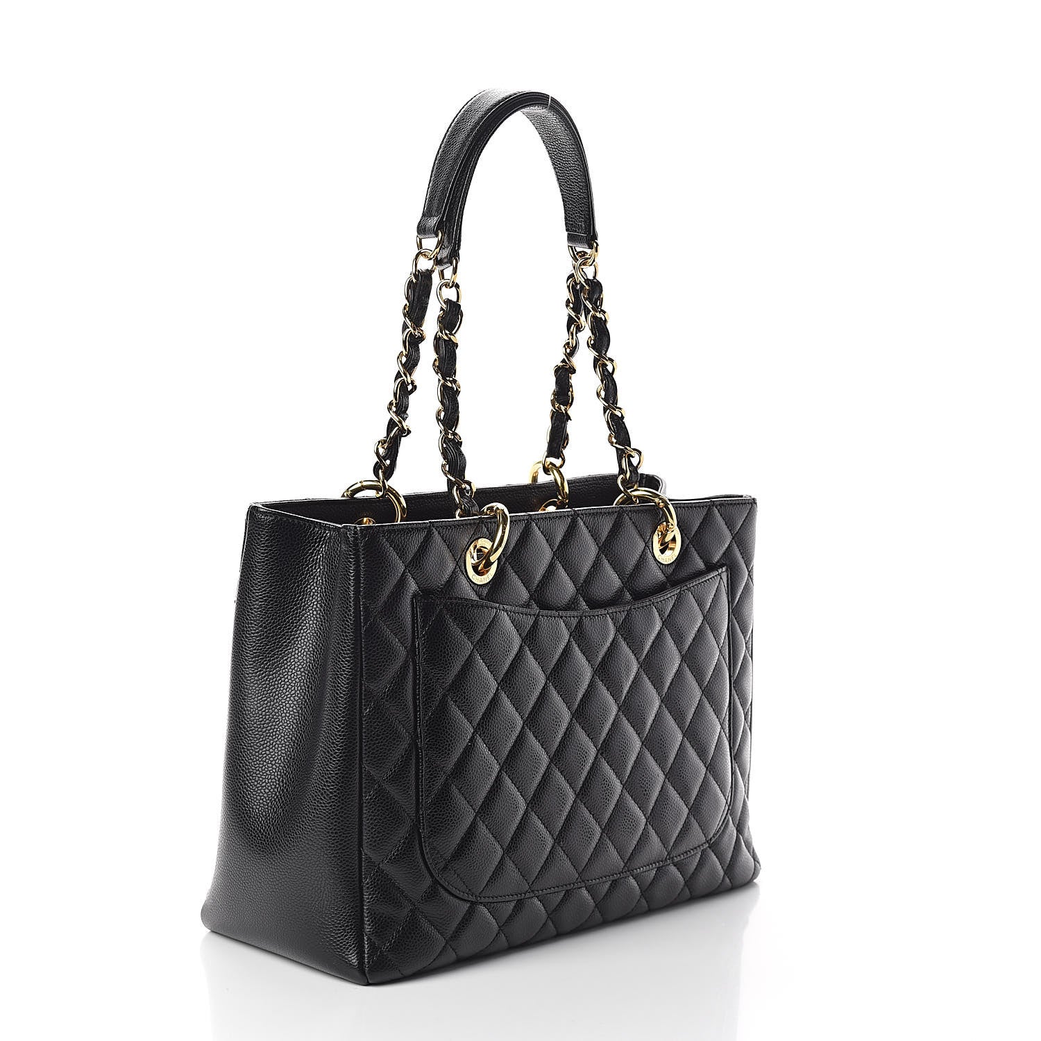 Chanel Caviar Quilted Grand Shopping Tote GST Black 3 of 10