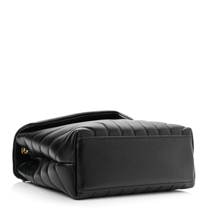 Saint Laurent Calfskin Y Quilted Monogram Small Loulou Chain Satchel Black 4 of 11